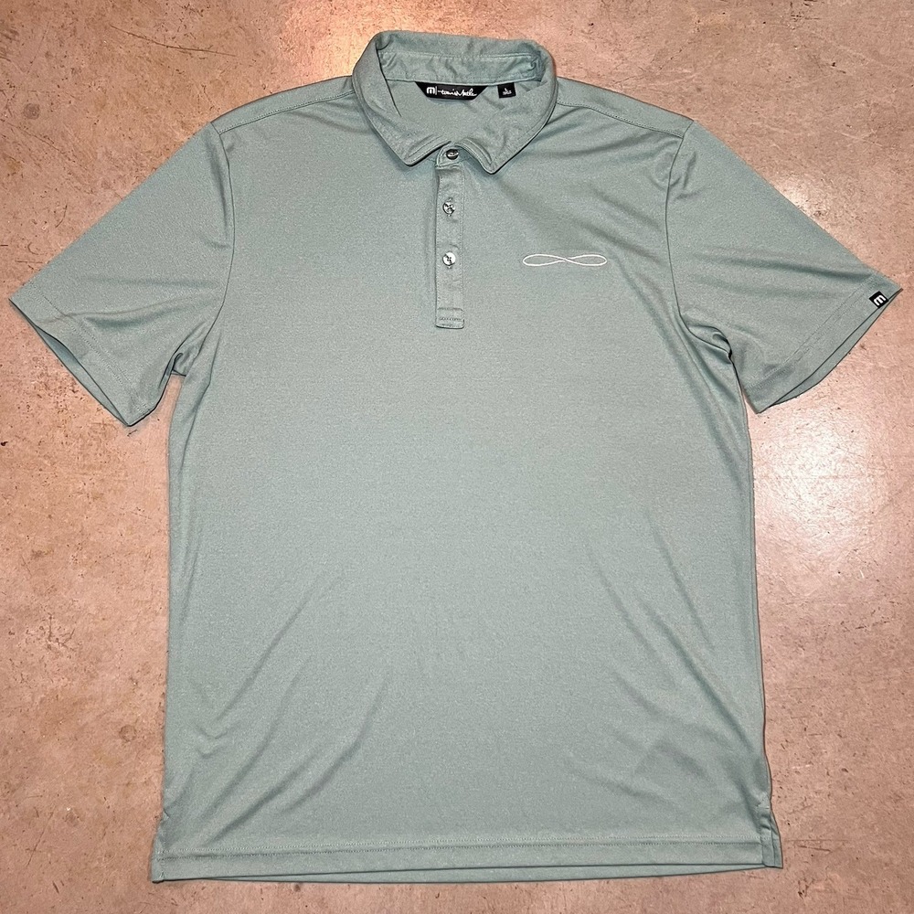 Travis Mathew Polo Shirt Mens Large Green Golf Performance Lightweight Outdoor